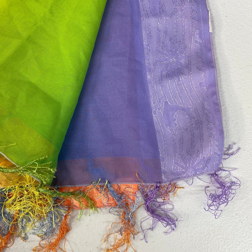 Large Luminous Rainbow Gradient Ombre Scarf - Picture 3 of 6